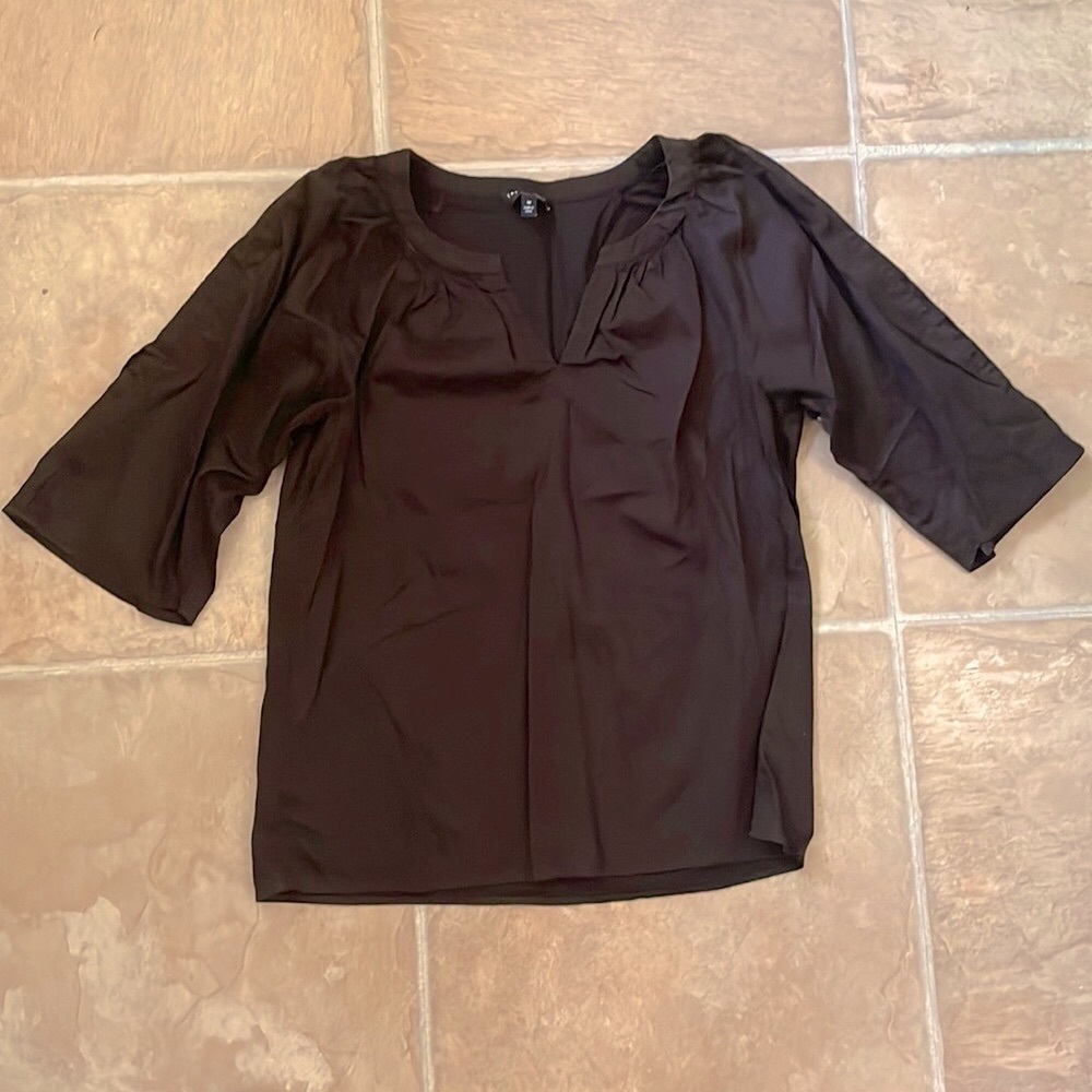The Limited dark brown 3/4 sleeve blouse size M